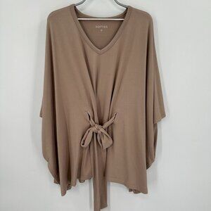 Softies Ultra-Dream Jersey Belted Shawl in Coco Tan One Size NWOT NEW